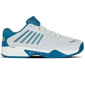 K-Swiss White and Teal Sneakers